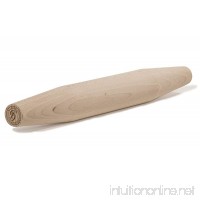 B's Kitchen Supplies Large French Rolling Pin - 2.5in  Large Diameter -1.5lbs  Heavy - 18" Length - 100% Wood Roller - Tapered Handles - Good for Dough  Baking  Pie  Pizza  Pastries - B06XBYBWKK